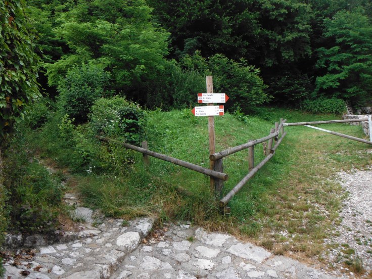 Primo bivio, verso la Picotta