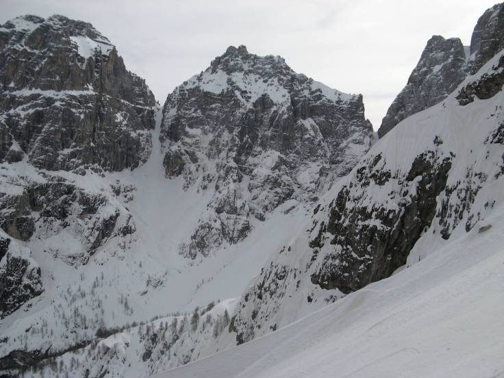 La forcella Mosè vista dall'Huda Paliza (foto S. Tomat)