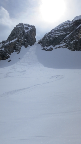 L'invitante solco della forcella Tedesca