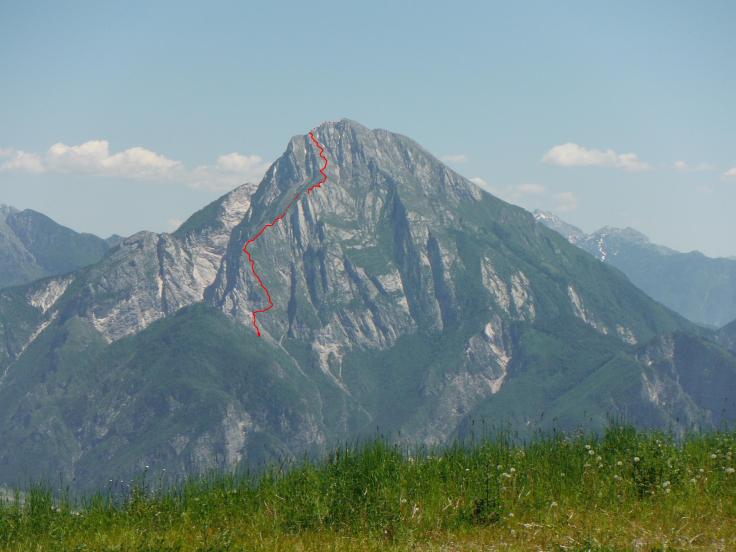 Il tracciato dalla forcella Amarianute