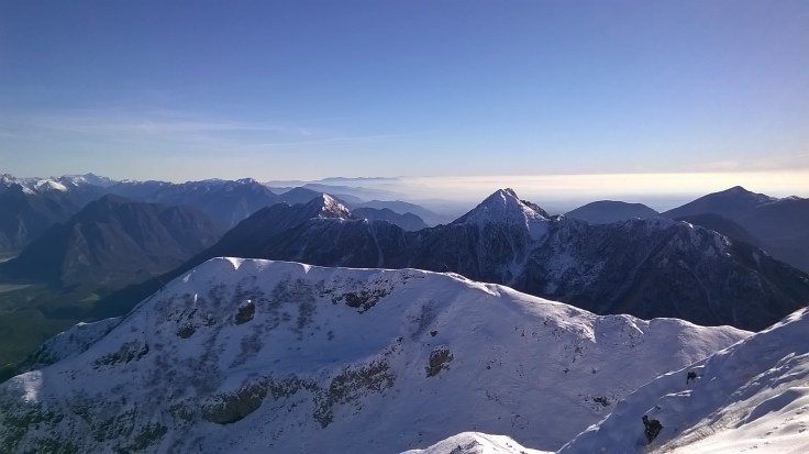 La dorsale finale del Colle dei Larici dal Lovinzola