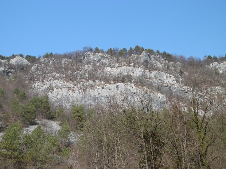 La falesia vista dalla strada