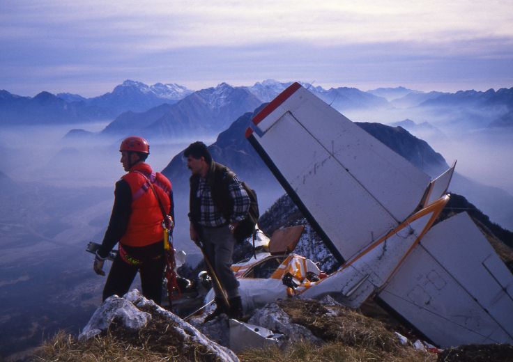 Attimi del soccorso nel 93 - Foto A. Cella
